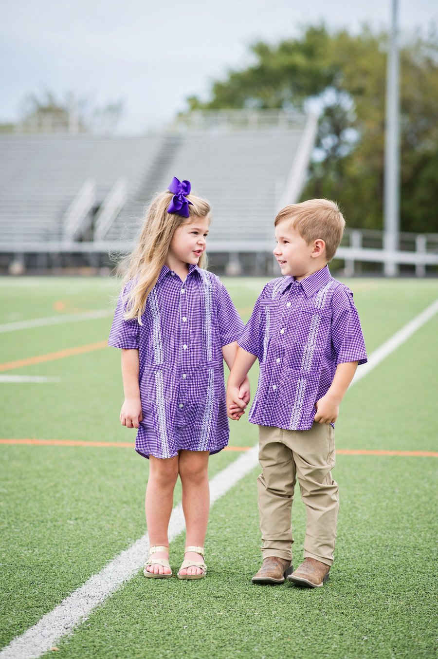 Purple best sale guayabera shirt