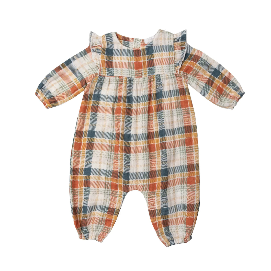 Angel Dear: Muslin Plaid Romper